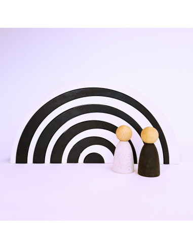 Regenboog asymmetrisch zwart/wit