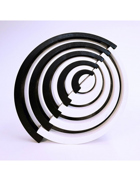 Regenboog asymmetrisch zwart/wit