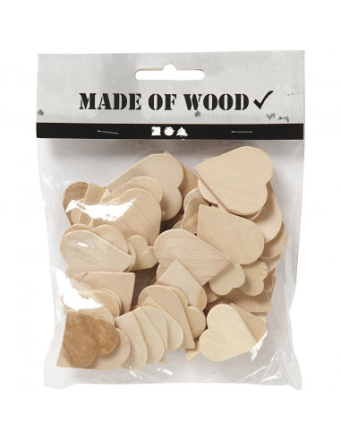 Houten knutselvormpjes hartje