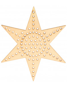 Kerstster hout borduren