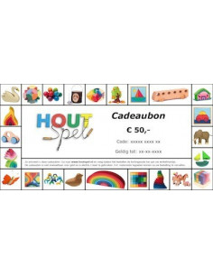 Houtspel cadeaubon 10,- 2