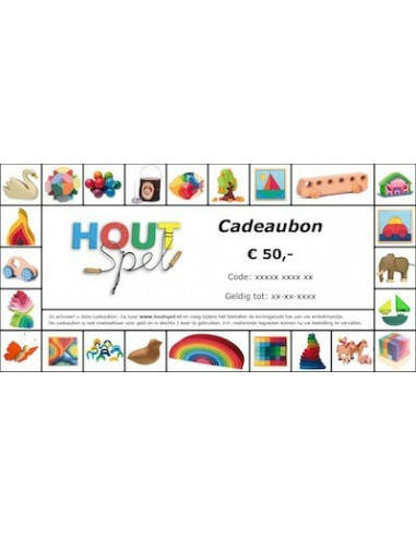 Houtspel cadeaubon 10,-