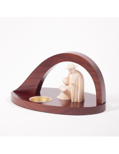 Kerststal met kaarsje