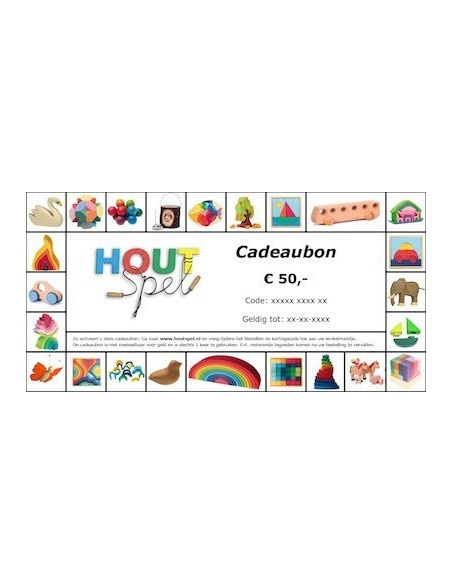 Houtspel cadeaubon 50,-