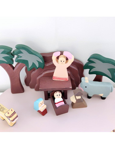 Kerststal handgesneden