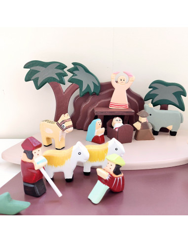 Kerststal handgesneden