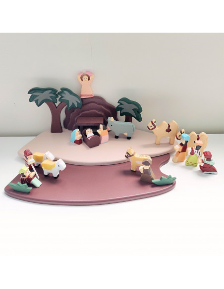 Kerststal handgesneden