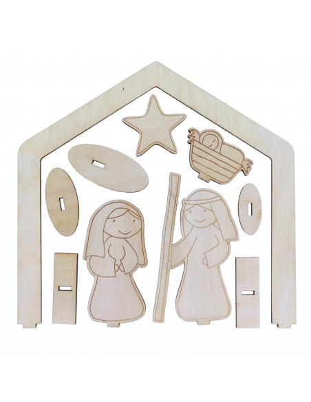 Kerststal Houtspel Kerststal Houtspel