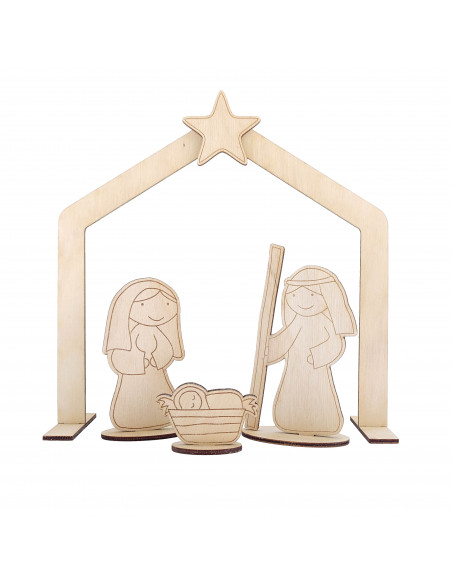 Kerststal Houtspel Kerststal Houtspel