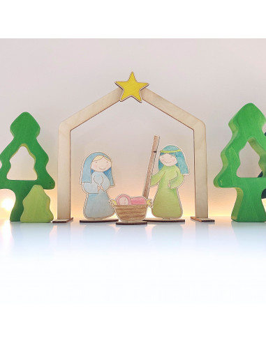 Kerststal Houtspel