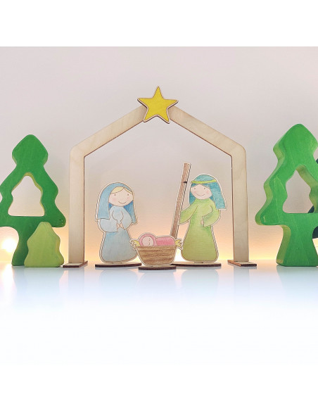 Kerststal Houtspel Kerststal Houtspel