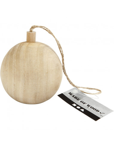 Houten kerstbal