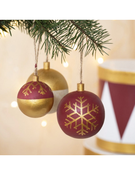 Houten kerstbal Houten kerstbal