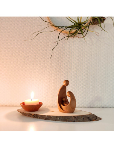 Handgesneden mini kerststal