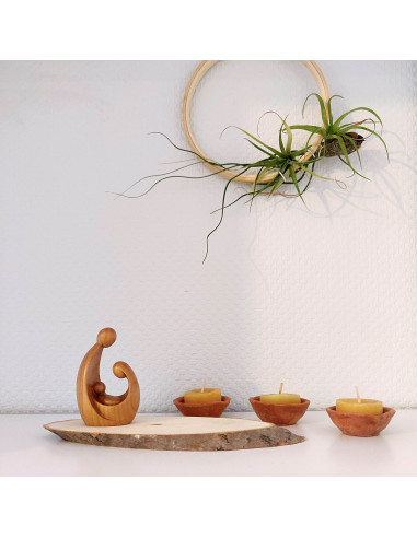 Handgesneden mini kerststal