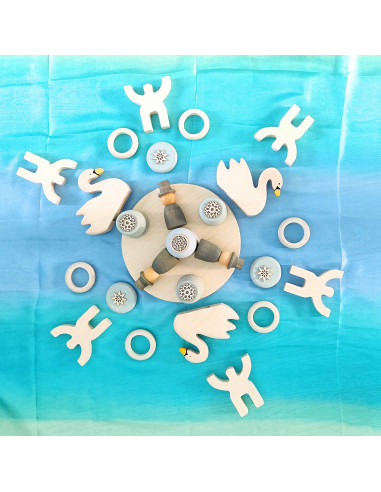 Zwemmende zwaan Holztiger