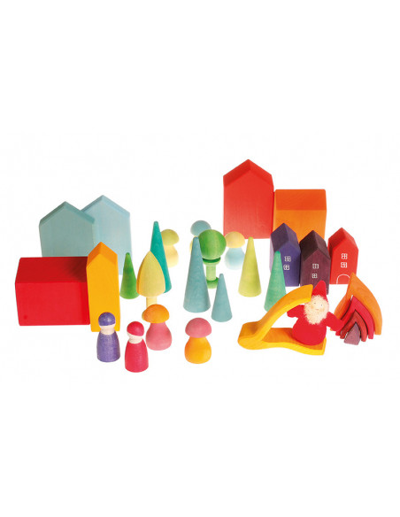 Bos regenboog kezels pastel