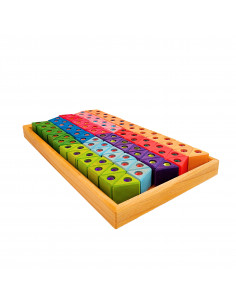Houten driehoekjes met fonkelstenen