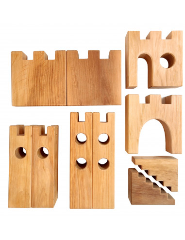 Houten kasteel blokken