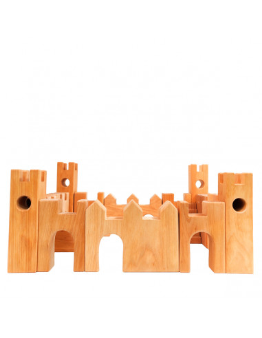 Andes Samenwerking Keizer Houten kasteel blokken - Duurzaam houten speelgoed