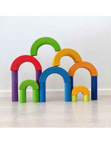 Bouwblokken rond trap