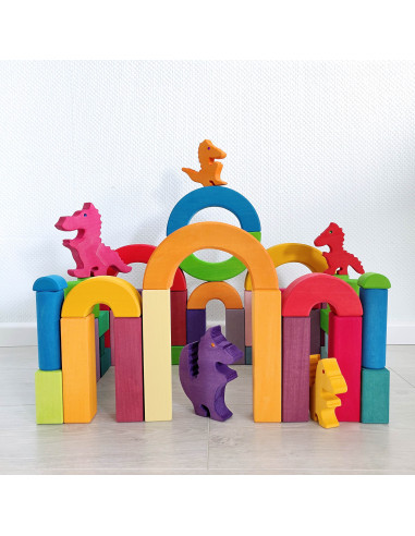Bouwblokken pyramide groot