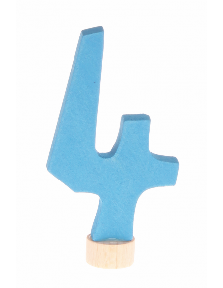 Cijfer 4 voor verjaardagsring antroposofisch