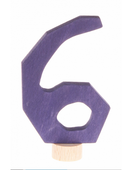 Cijfer 6 voor verjaardagsring antroposofisch Cijfer 6 voor verjaardagsring antroposofisch