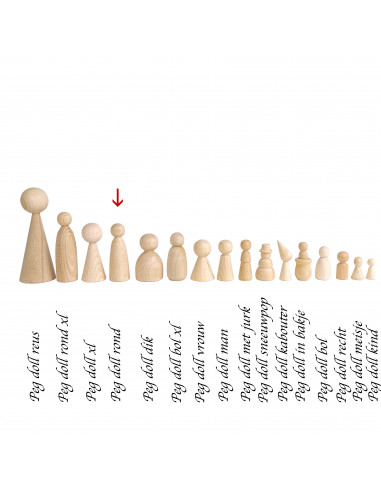 Peg doll rond