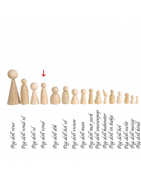 Peg doll rond