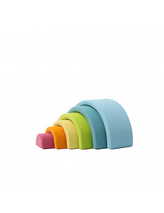 Kleine houten regenboog pastel 2