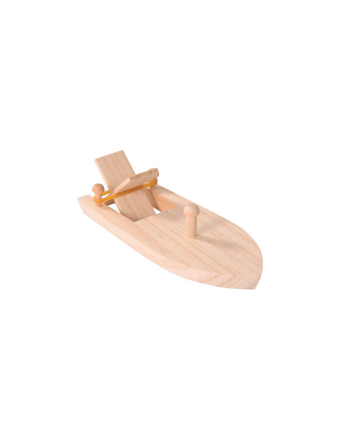 Onderbreking timer kroon Opwind knutsel bootje - Duurzaam houten speelgoed
