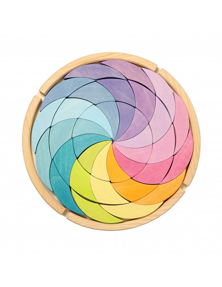 Kleurenwiel puzzel pastel