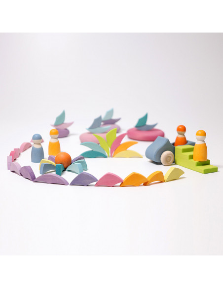 Kleurenwiel puzzel pastel