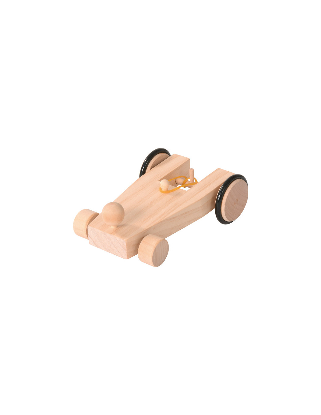 sterk snijden kin Opwindbare raceauto bouwpakket - Duurzaam houten speelgoed