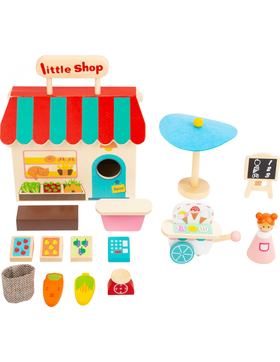 amusement Pest Fluisteren Poppenhuis winkeltje - Duurzaam houten speelgoed