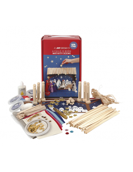 Knutsel kerststal compleet Knutsel kerststal compleet