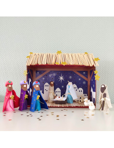 Knutsel kerststal compleet 2