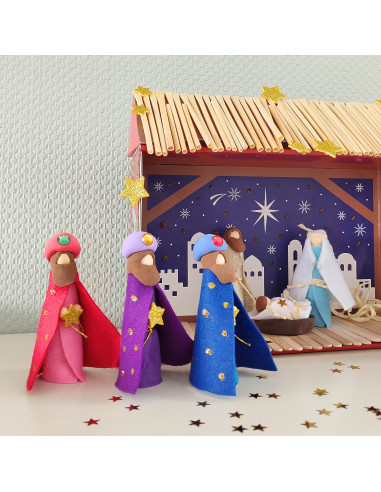 Knutsel kerststal compleet