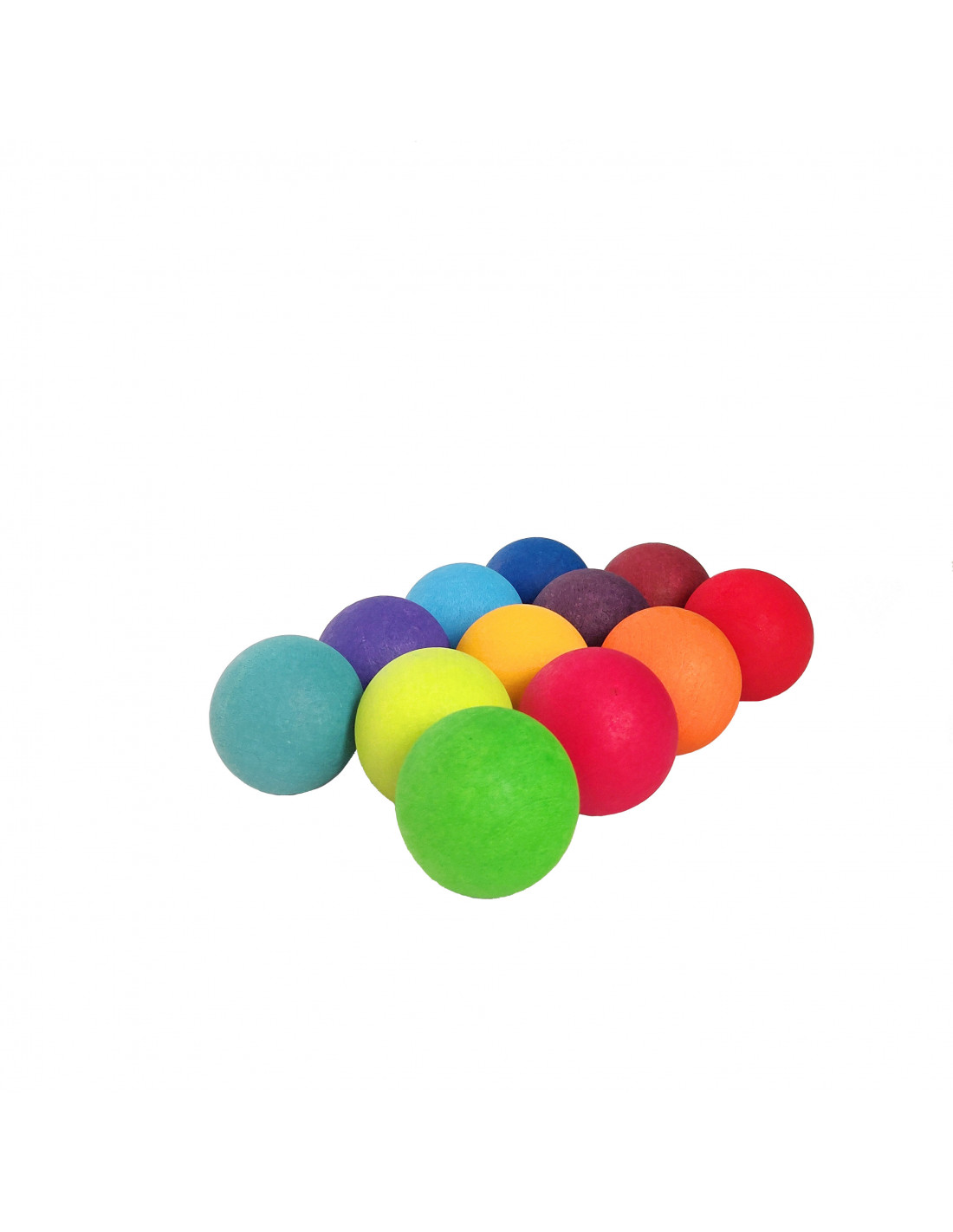 Kleine regenboog ballen - houten speelgoed