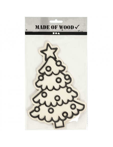 Inkleur kerstboom hout