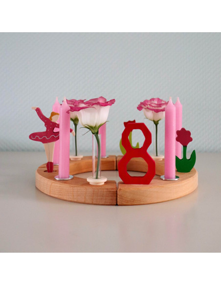 Roze bloem steker voor verjaardagsring Roze bloem steker voor verjaardagsring