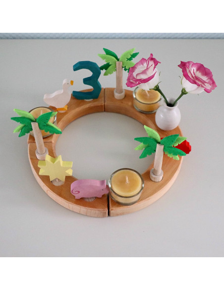 Verjaardagsring klein naturel