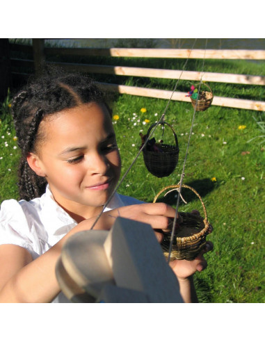 Kabelbaan met mandjes