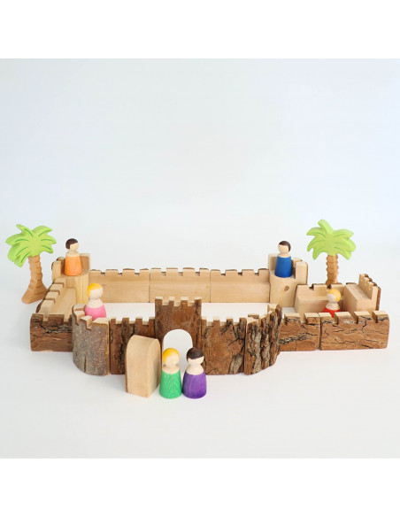 Kasteelblokken met boombast