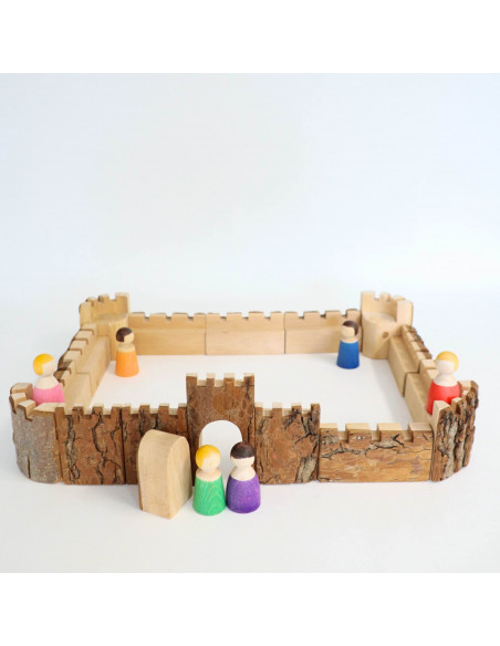 Kasteelblokken met boombast