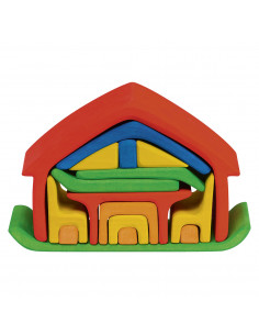 Mini poppenhuis bont