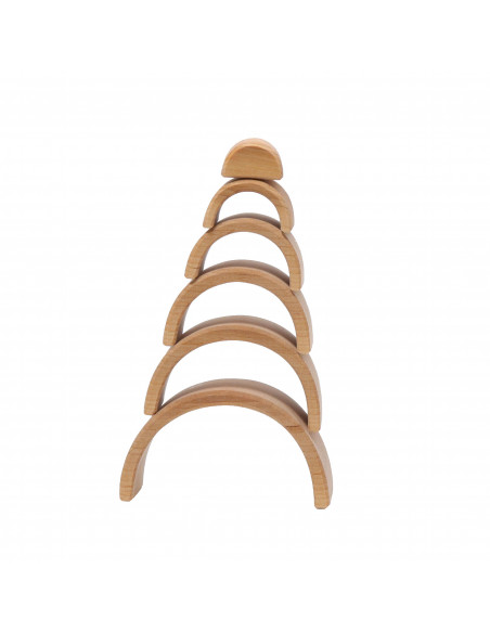 Kleine houten regenboog naturel