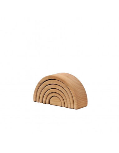 Kleine houten regenboog naturel