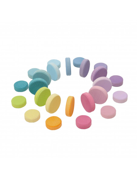 Schijven gekleurd pastel Schijven gekleurd pastel